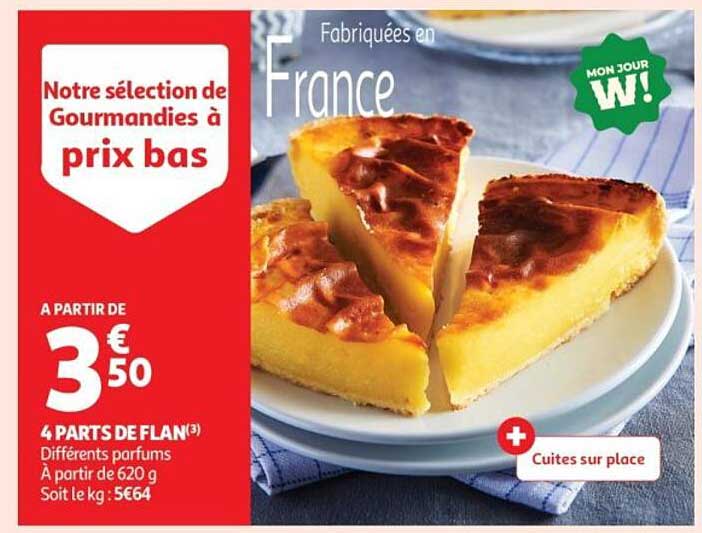 4 PARTS DE FLAN (3) Différents parfums