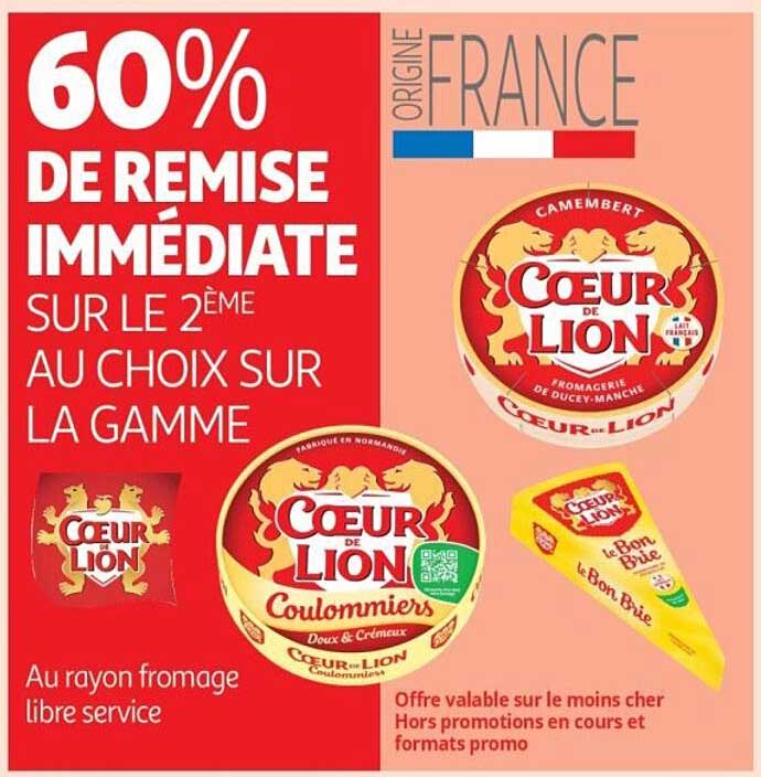 60% DE REMISE IMMÉDIATE SUR LE 2ÈME AU CHOIX SUR LA GAMME