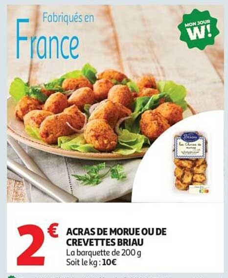 ACRAS DE MORUE OU DE CREVETTES BRIAU