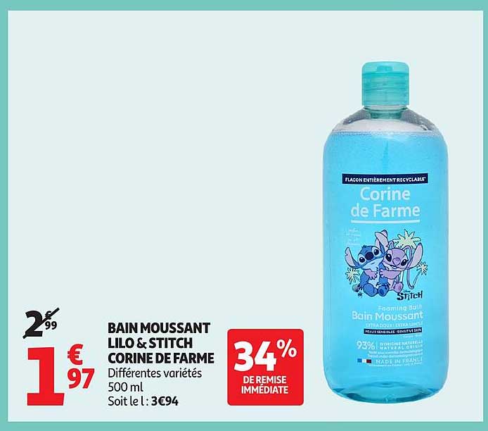 BAIN MOUSSANT LILO & STITCH CORINE DE FARME
