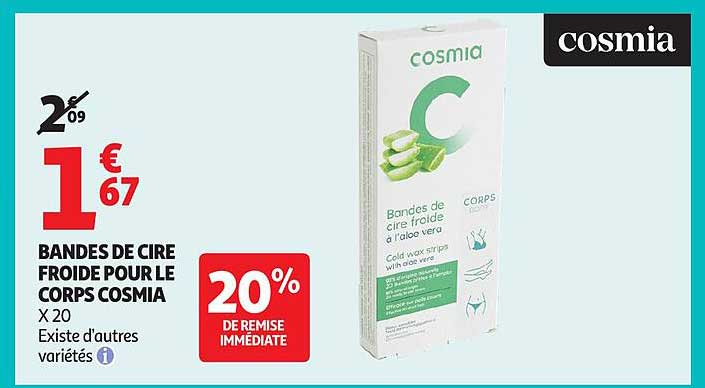 BANDES DE CIRE FROIDE POUR LE CORPS COSMIA