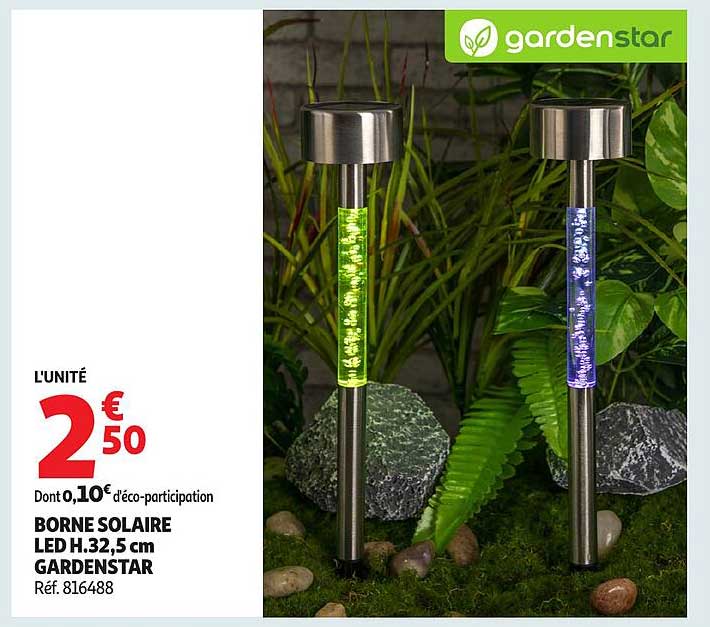 BORNE SOLAIRE LED H.32,5 CM GARDENSTAR