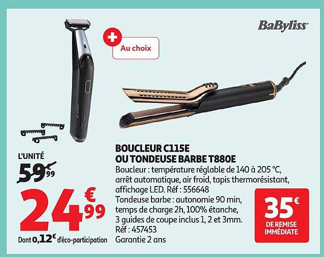 Bouclleur C115E ou Tondeuse Barbe T880E