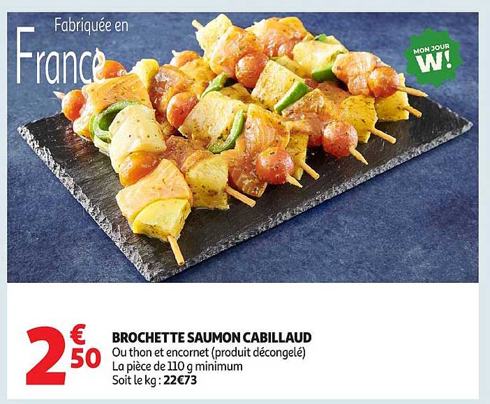 BROCHETTE SAUMON CABILLAUD