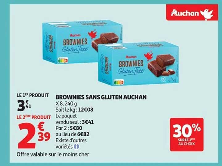 BROWNIES SANS GLUTEN AUCHAN