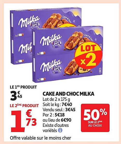 CAKE AND CHOC MILKA
