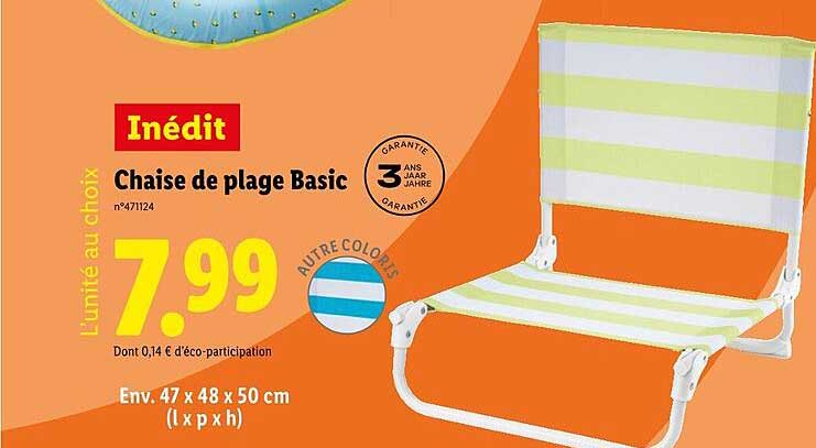 Chaise de plage Basic