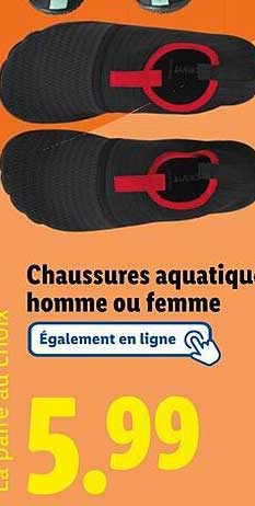 Chaussures aquatiques homme ou femme