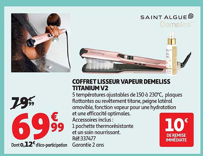 COFFRET LISSEUR VAPEUR DEMELISS TITANIUM V2