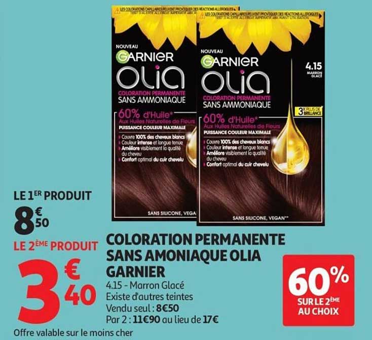 COLORATION PERMANENTE SANS AMONIAQUE OLIA GARNIER