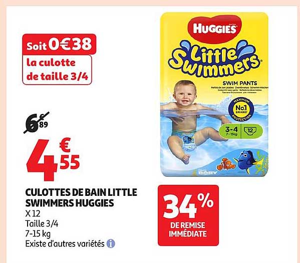 CULOTTES DE BAIN LITTLE SWIMMERS HUGGIES