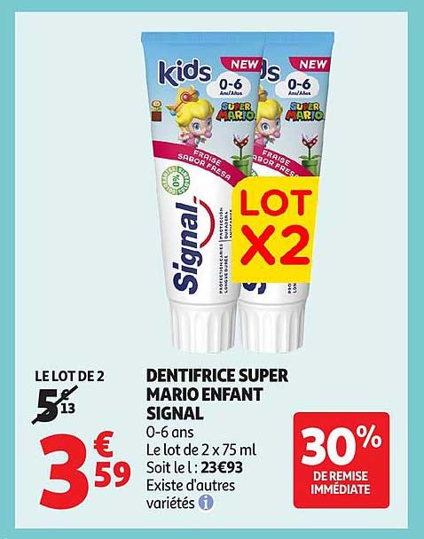 DENTIFRICE SUPER MARIO ENFANT SIGNAL
