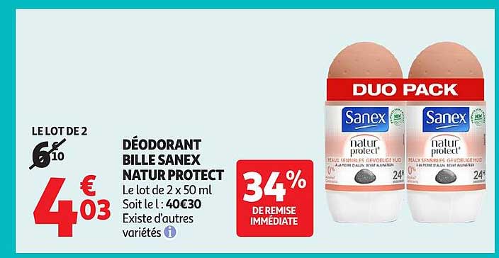 DÉODORANT BILLE SANEX NATUR PROTECT
