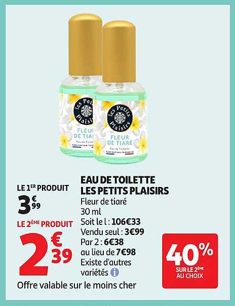 EAU DE TOILETTE LES PETITS PLAISIRS - FLEUR DE TIARE
