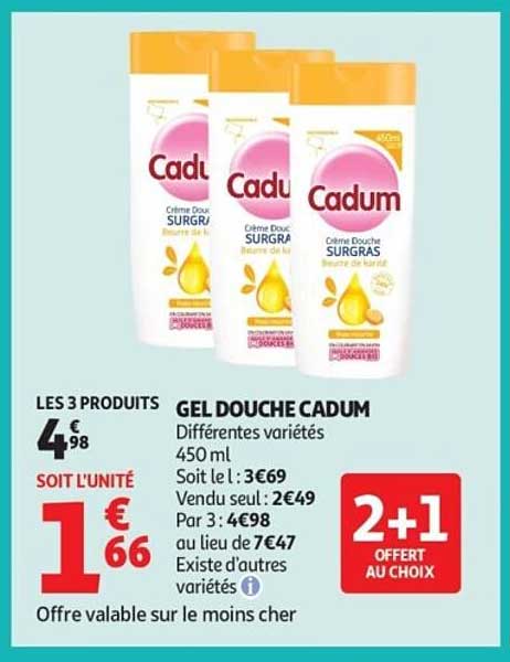 GEL DOUCHE CADUM