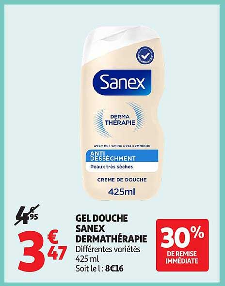 GEL DOUCHE SANEX DERMATHÉRAPIE