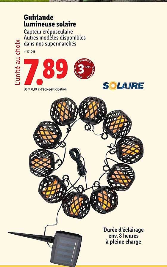 Guirlande lumineuse solaire