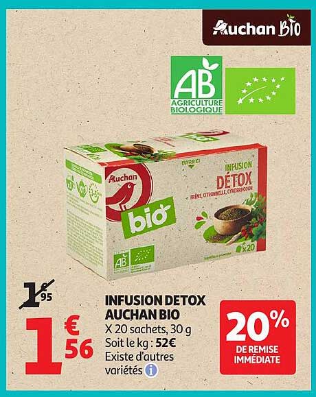 INFUSION DETOX AUCHAN BIO