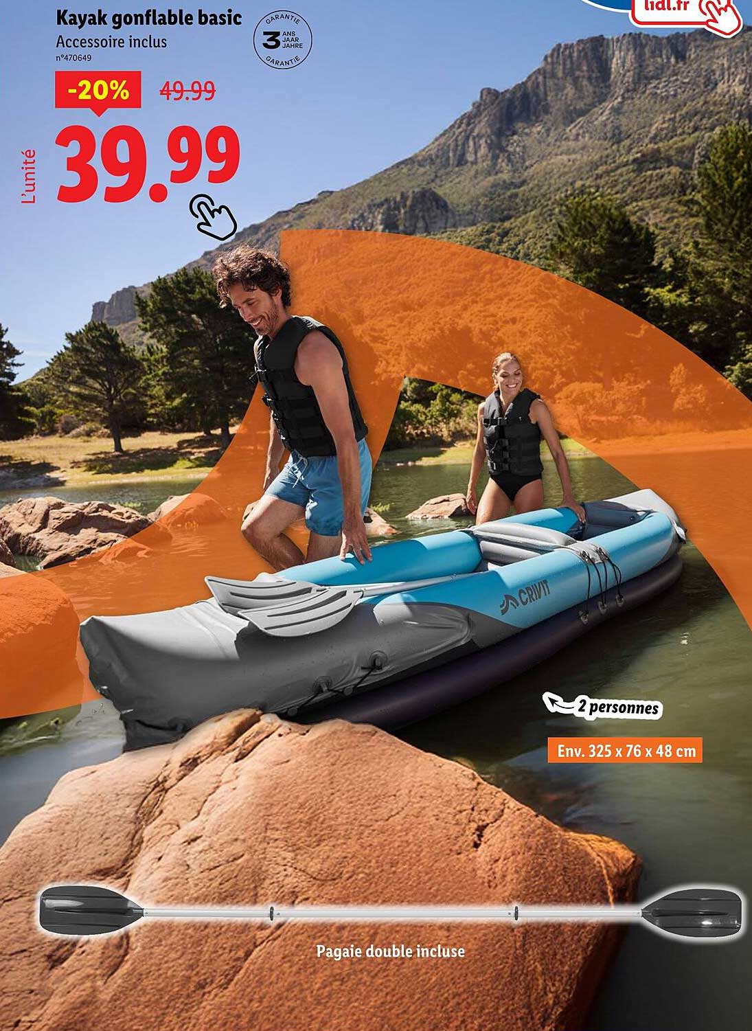 Kayak gonflable basic