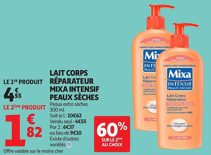 LAIT CORPS RÉPARATEUR MIXA INTENSIF PEAUX SÈCHES