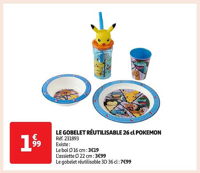 LE GOBELET RÉUTILISABLE 26 cl POKEMON