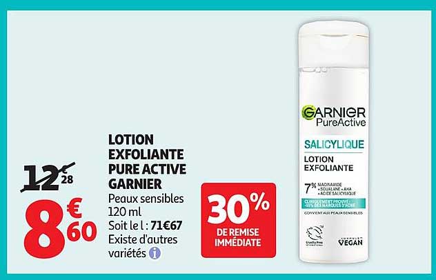 LOTION EXFOLIANTE PURE ACTIVE GARNIER