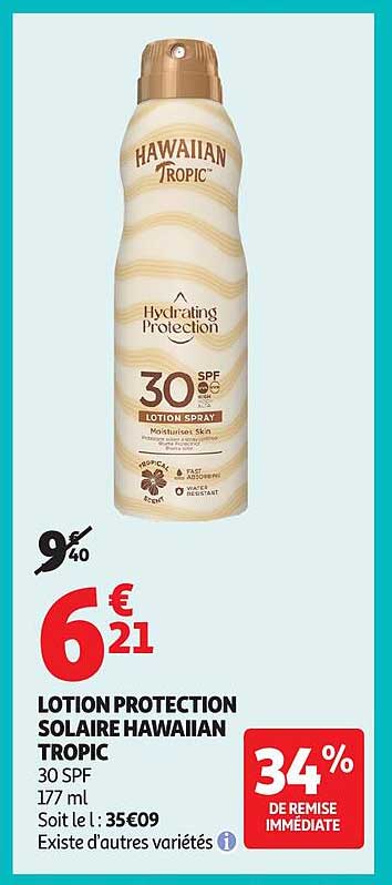 LOTION PROTECTION SOLAIRE HAWAIIAN TROPIC