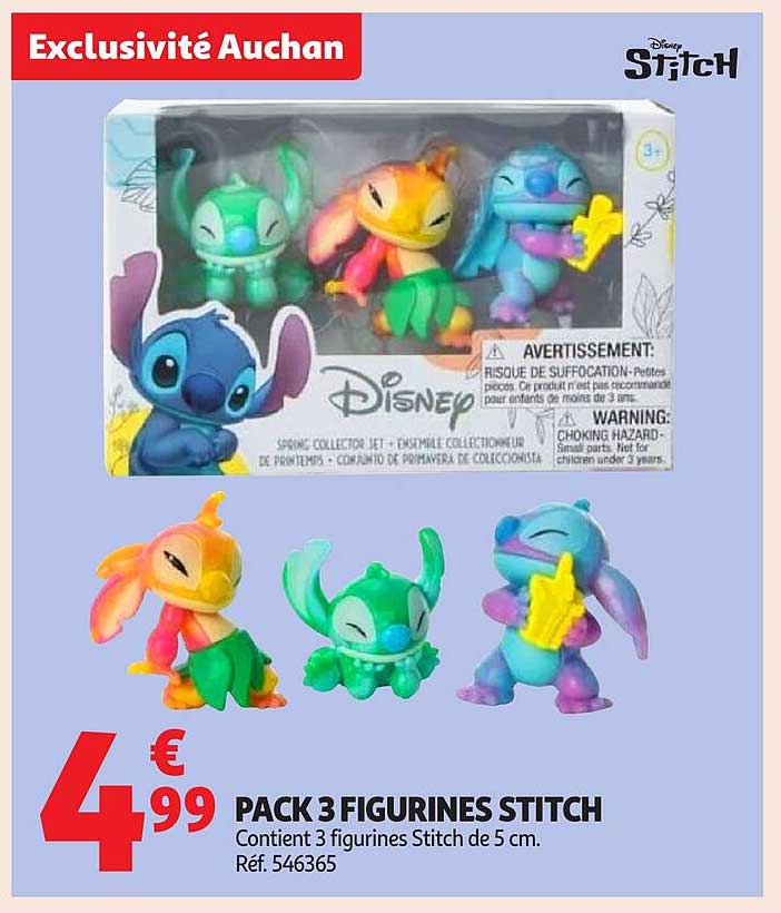 PACK 3 FIGURINES STITCH
