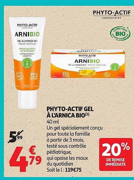 PHYTO-ACTIF GEL À L'ARNICA BIO(1) 40 ml