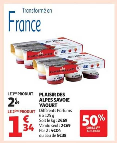 PLAISIR DES ALPES SAVOIE YAOURT