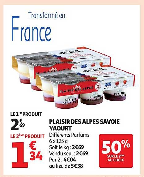 PLAISIR DES ALPES SAVOIE YAOURT