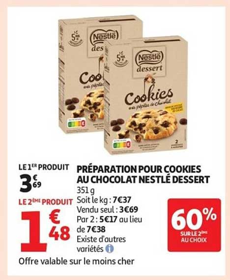 PRÉPARATION POUR COOKIES AU CHOCOLAT NESTLÉ DESSERT
