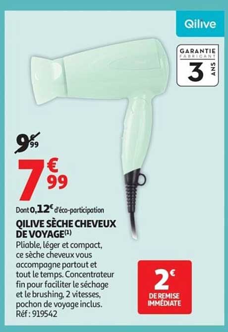 QILIVE SÈCHE CHEVEUX DE VOYAGE