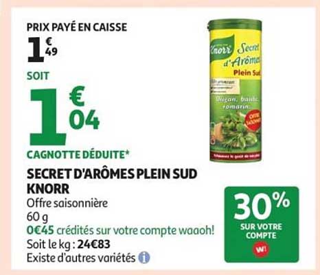 SECRET D'ARÔMES PLEIN SUD KNORR