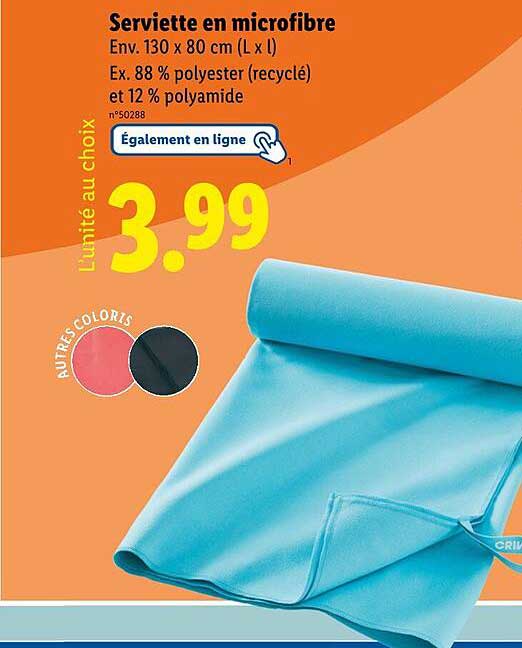 Serviette en microfibre