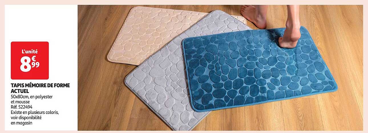 TAPIS MÉMOIRE DE FORME ACTUEL