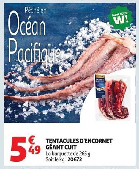 TENTACULES D'ENCORNET GÉANT CUIT