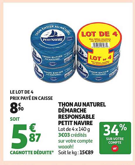THON AU NATUREL DÉMARCHE RESPONSABLE PETIT NAVIRE