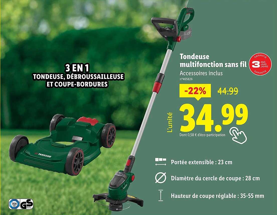 Tondeuse multifonction sans fil