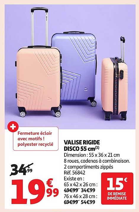 VALISE RIGIDE DISCO 55 cm