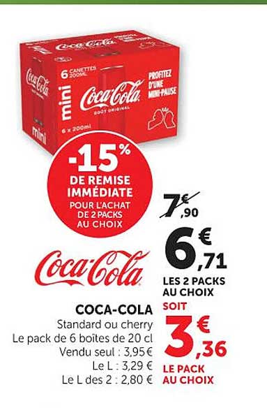 -15% DE REMISE IMMÉDIATE POUR L’ACHAT DE 2 PACKS AU CHOIX