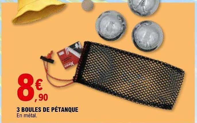 3 BOULES DE PÉTANQUE