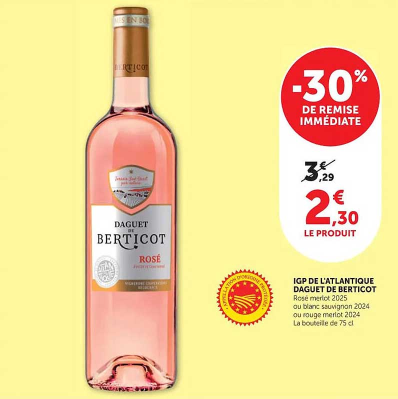 -30% DE REMISE IMMÉDIATE