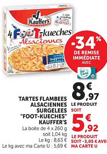 4 Foot-kueches Alsaciennes Kauffer's