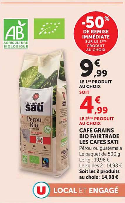 -50% DE REMISE IMMÉDIATE SUR LE 2ÈME PRODUIT AU CHOIX
