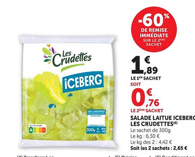 -60% DE REMISE IMMÉDIATE SUR LE 2ÈME SACHET