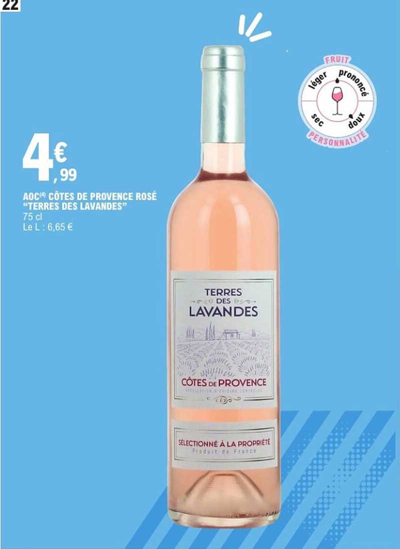 AOC CÔTES DE PROVENCE ROSÉ “TERRES DES LAVANDES”