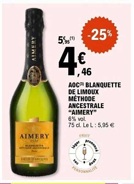 AOC(3) BLANQUETTE DE LIMOUX MÉTHODE ANCESTRALE “AIMERY”