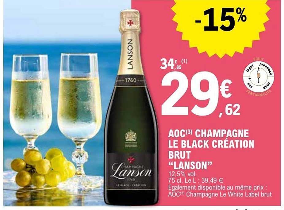 AOC(3) CHAMPAGNE LE BLACK CRÉATION BRUT “LANSON”