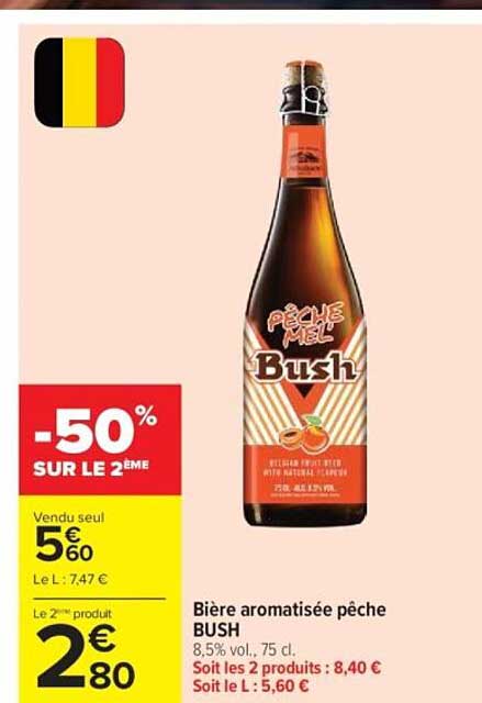 Bière aromatisée pêche BUSH